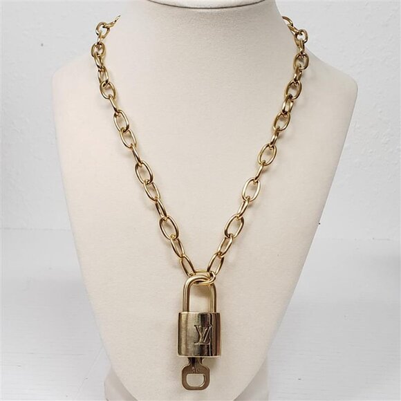Authentic Louis Vuitton Padlock w/unbranded Stainless Steel Necklace & Bracelet - Picture 15 of 15